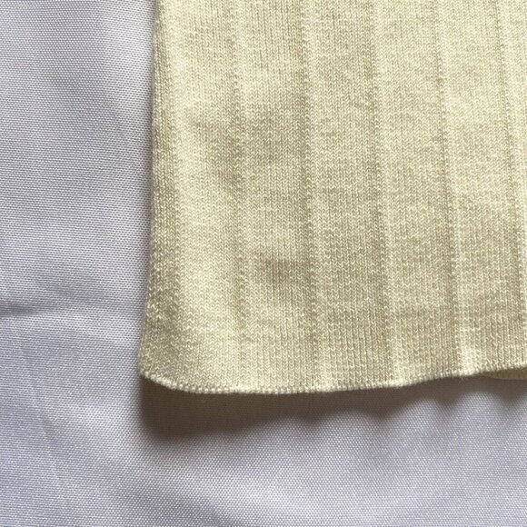 NWT GREYLIN BRUNA SWEATER KNIT SCALLOP TOP IN IVORY WHITE & PINK - S - Picture 8 of 9